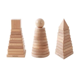 Jeu d'encastrement en bois - 3 formes