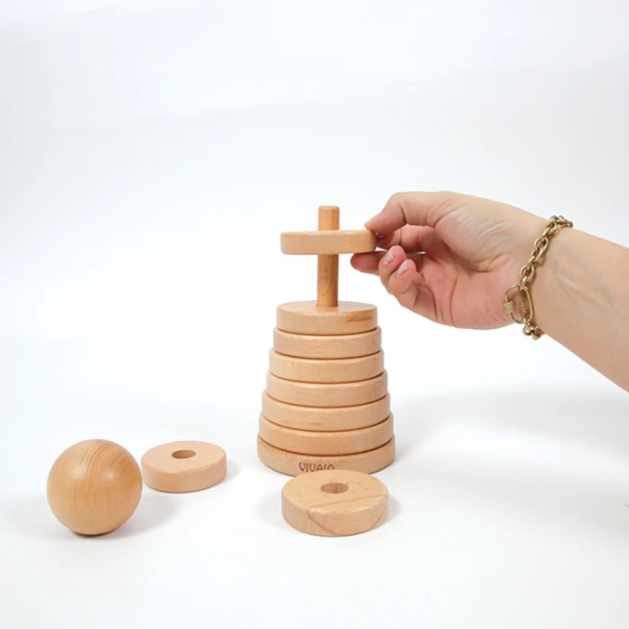 Jeu d'encastrement en bois - 3 formes
