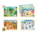 Lot de 4 puzzles les quatre saisons et un monde durable