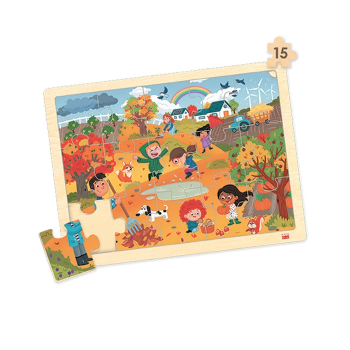 Lot de 4 puzzles les quatre saisons et un monde durable