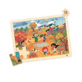 Lot de 4 puzzles les quatre saisons et un monde durable