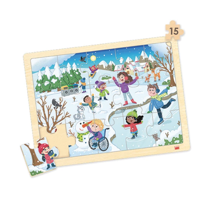 Lot de 4 puzzles les quatre saisons et un monde durable