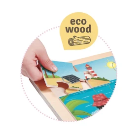 Lot de 4 puzzles les quatre saisons et un monde durable