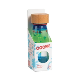 Bouteille sensorielle spirale bleue