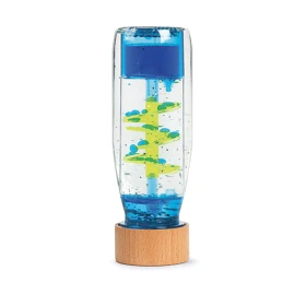 Bouteille sensorielle spirale bleue