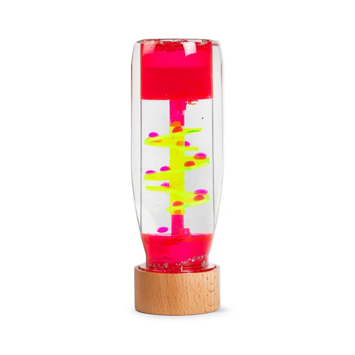 Bouteille sensorielle spirale rose