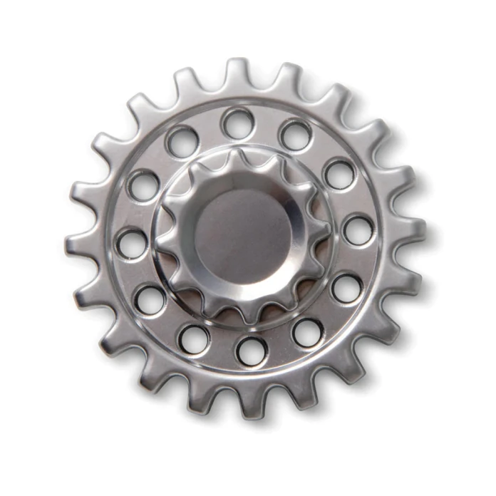 Fidget gear spinner métallique