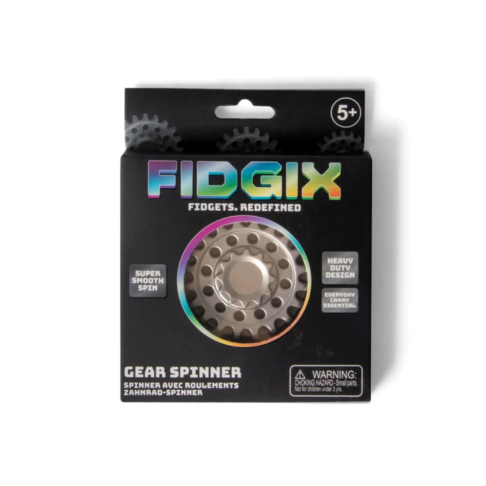 Fidget gear spinner métallique