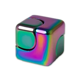 Fidget cube métallique rotatif