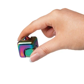 Fidget cube métallique rotatif
