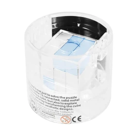 Cube metal - argent/bleu