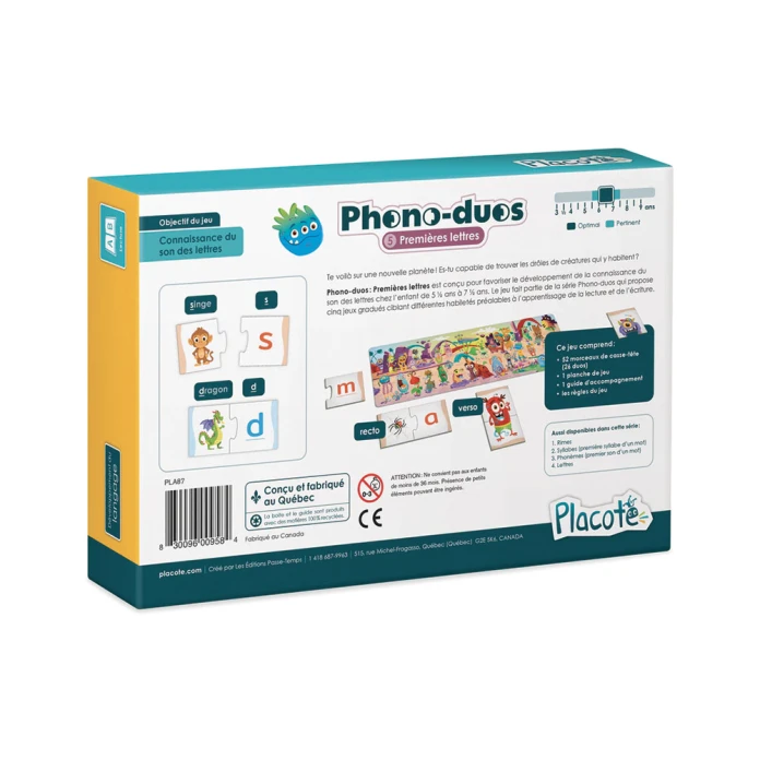 Phono-duos : Premières lettres