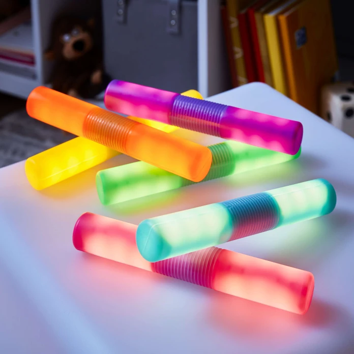 Cylindres lumineux sensoriels – lot de 12