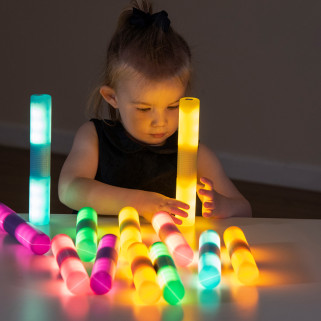 Cylindres lumineux sensoriels – lot de 12