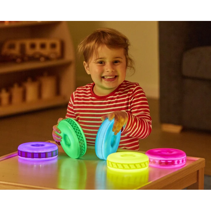 Disques sensoriels lumineux et texturés