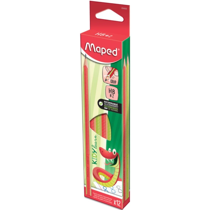 Crayons à papier avec texture grip anti-dérapante x 12