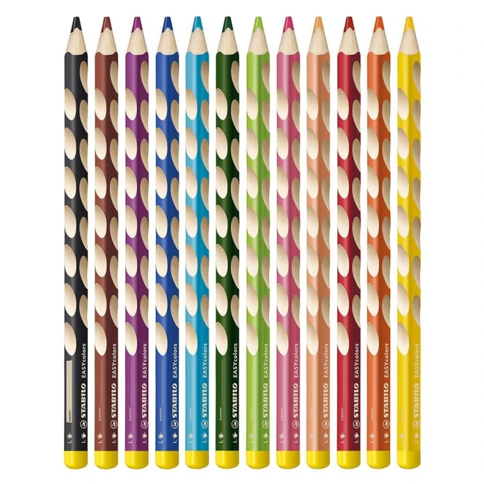 Crayons de couleur easy par 12 - Droitier
