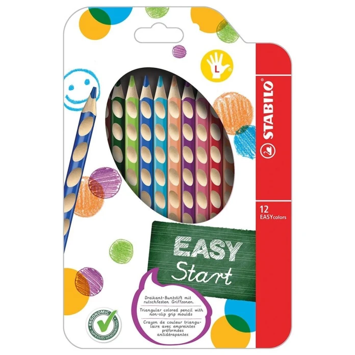 Crayons de couleur easy par 12 - Gaucher