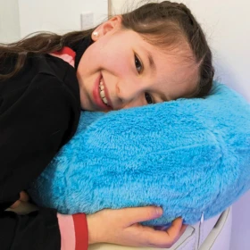 Coussin sensoriel vibrant rond - Bleu