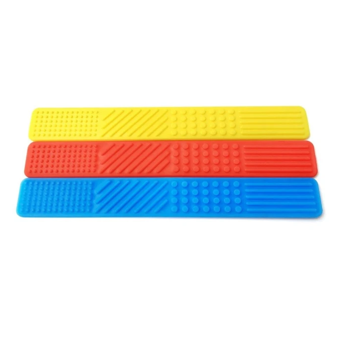 Fidget marque-pages tactiles - Rouge/Bleu/Jaune