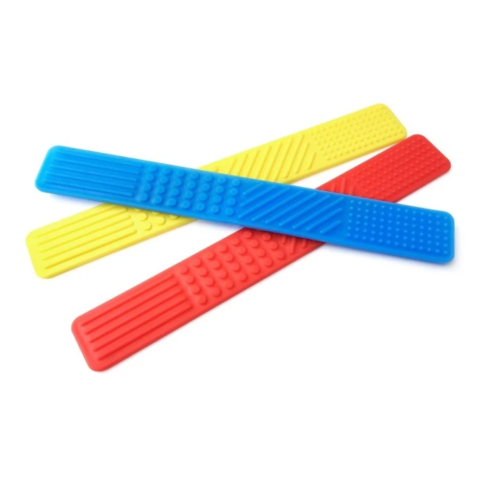 Fidget marque-pages tactiles - Rouge/Bleu/Jaune