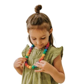 Collier princesse et le pois arc-en-ciel