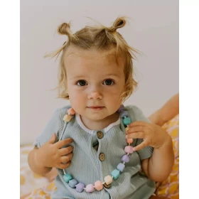 Collier princesse et le pois arc-en-ciel - pastel