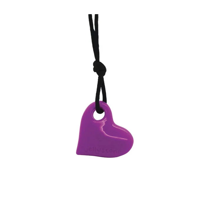 Collier cœur - raisin violet