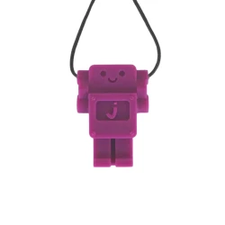 Collier robot raisin violet