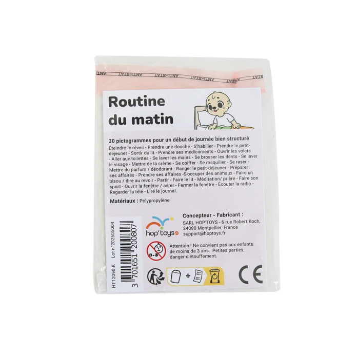 30 pictogrammes - Routine du matin - Style kawaii