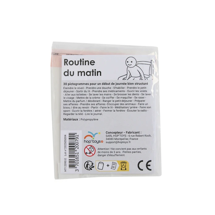 30 pictogrammes - Routine du matin - Style épuré