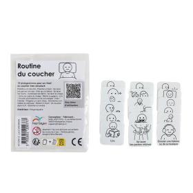 18 pictogrammes - Routine du coucher - Style épuré