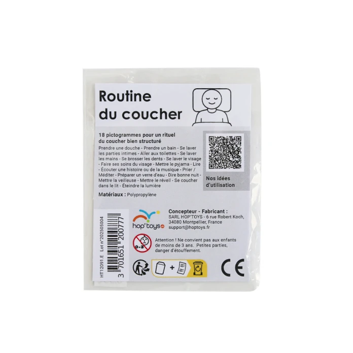 18 pictogrammes - Routine du coucher - Style épuré