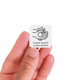 18 pictogrammes - Se laver les mains - Style épuré