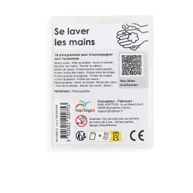 18 pictogrammes - Se laver les mains - Style épuré