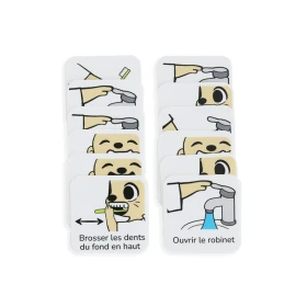 18 Pictogrammes - Se brosser les dents - Style kawaii