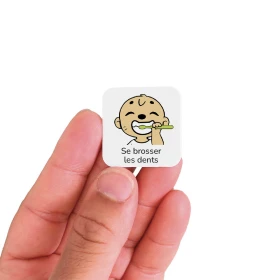 18 Pictogrammes - Se brosser les dents - Style kawaii
