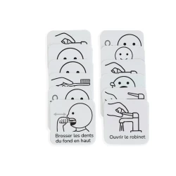 18 Pictogrammes - Se brosser les dents - Style épuré
