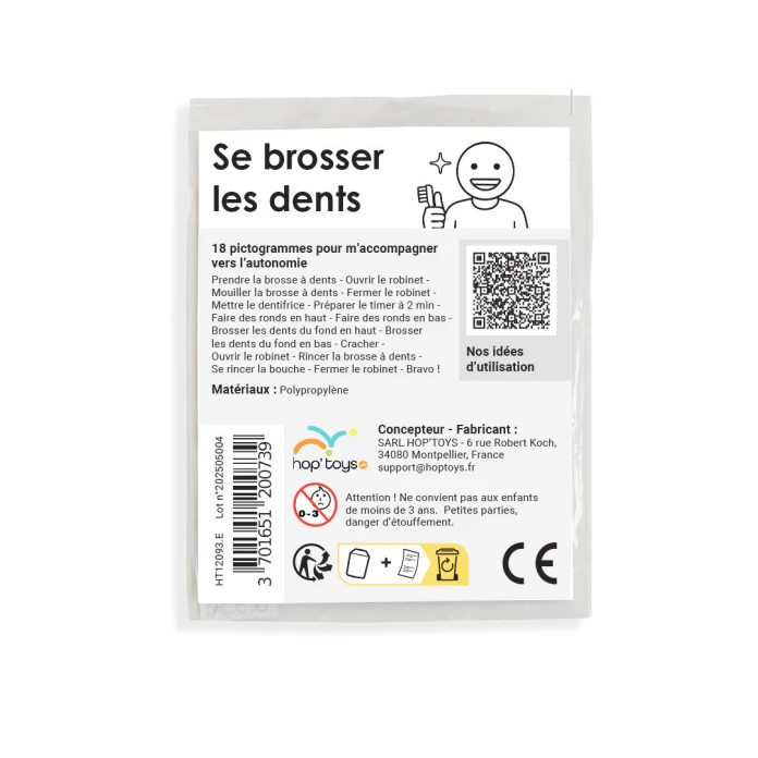 18 Pictogrammes - Se brosser les dents - Style épuré