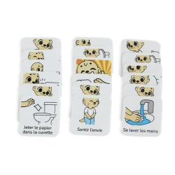 18 pictogrammes - Aller aux toilettes - Style kawaii