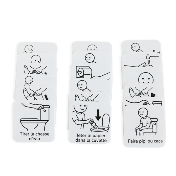 18 pictogrammes - Aller aux toilettes - Style épuré