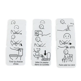 18 pictogrammes - Aller aux toilettes - Style épuré