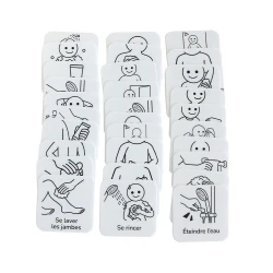 30 pictogrammes - Se doucher - Style épuré