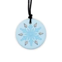 Collier flocon de neige - blanc