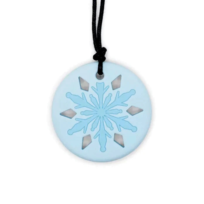 Collier flocon de neige - blanc