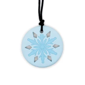 Collier flocon de neige - blanc