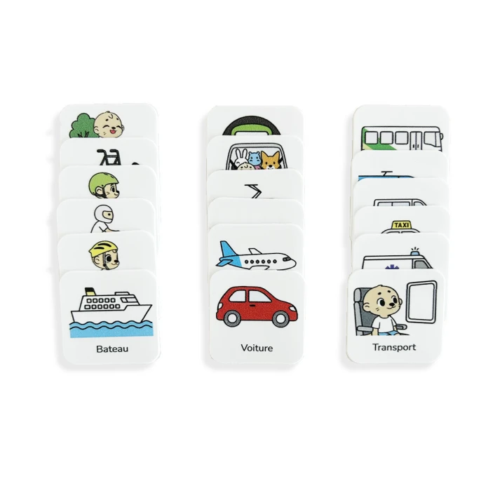18 pictogrammes - Moyens de transport-kawaii
