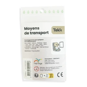 18 pictogrammes - Moyens de transport-kawaii