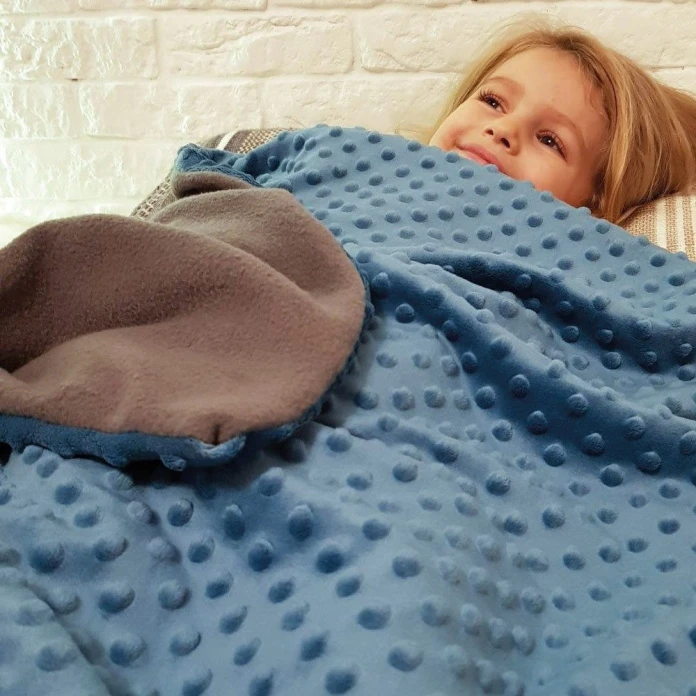Plaid lesté - bleu marine 90 x 100 - 3 kg