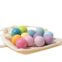 Boules bois par 12 - pastel